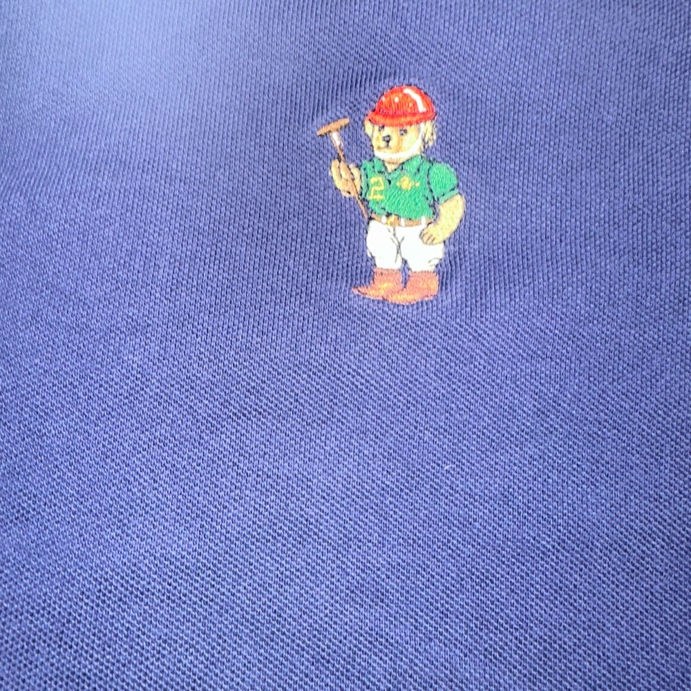 Ralph Lauren Blue polo with Polo Bear